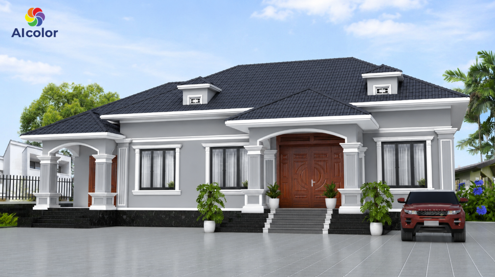 Phối m&agrave;u x&aacute;m kh&oacute;i với trắng 
