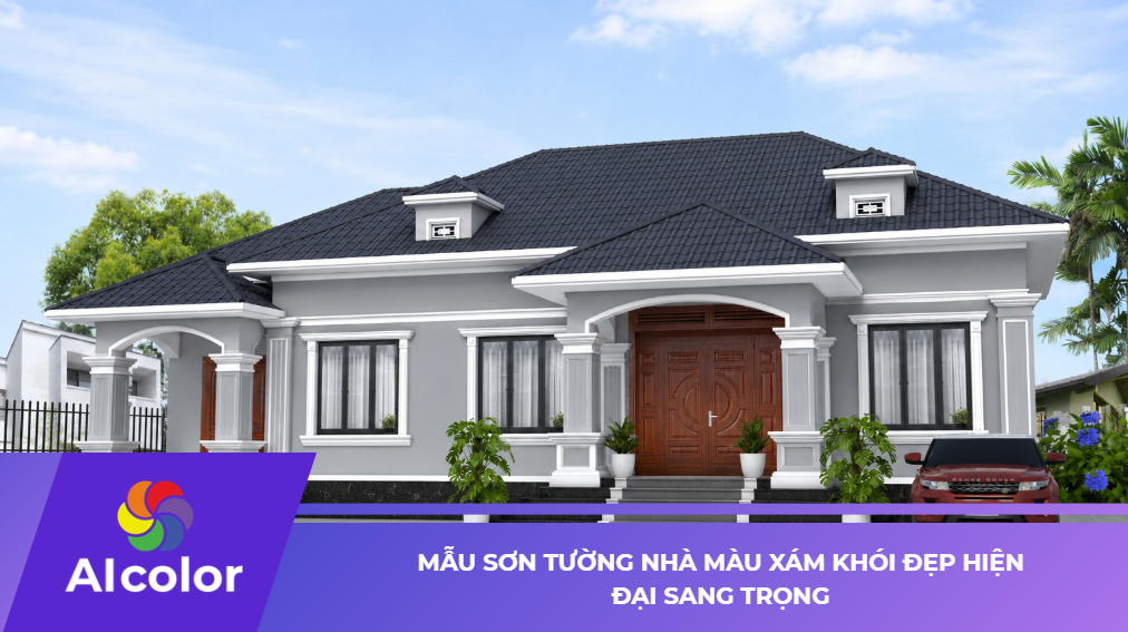 Mẫu Sơn Tường Nhà Màu Xám Khói Đẹp Hiện Đại Sang Trọng